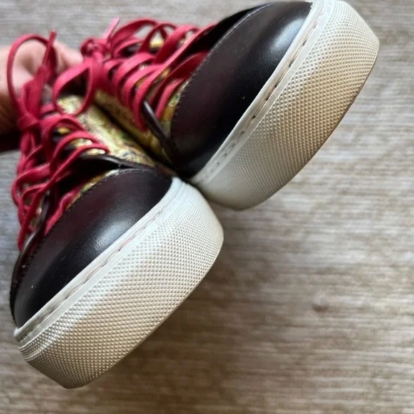 TAFT Jack Sneaker gold brown red lace size 10 (44) - Picture 7 of 11